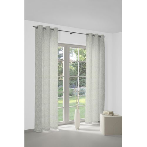 4004567512323 - Vorhang WIRTH Gospic Gr 1 grün Gardinen 145cm Ösen 132cm Baumwolle Polyester B132cm H145cm