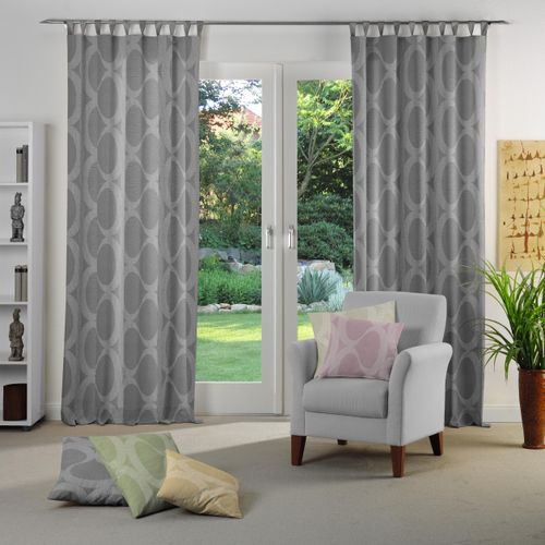 4004567055172 - Vorhang WIRTH Lahstedt Gr 1 grau B135cm H145cm Jacquard Polyacryl Polyester Gardinen