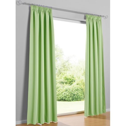 6952540630633 - Vorhang HEINE HOME Gardinen Gr 225 cm Universalzugband Multifunktionsband 135 cm grün (apfelgrün)