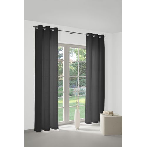 4004567092917 - Vorhang WIRTH NEUFAHRN Gr 1 schwarz B135cm H145cm Jacquard Polyacryl Polyester Gardinen