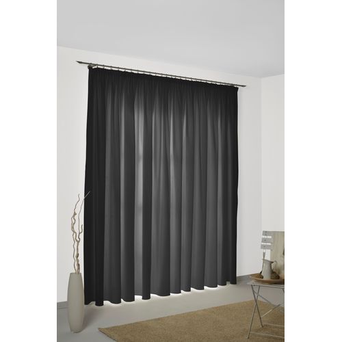 4004567153465 - Vorhang WIRTH SUNBONE Gr 1 schwarz Gardinen 145cm Kräuselband 132cm Polyester B132cm H145cm