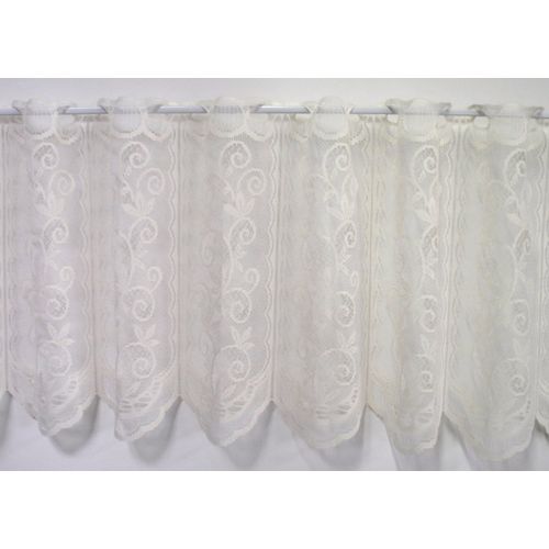 4028298294648 - Scheibengardine STICKEREIEN PLAUEN Panneau Kringel Gardinen Gr 45 cm Stangendurchzug 125 cm bunt Scheibengardinen transparent Gardine