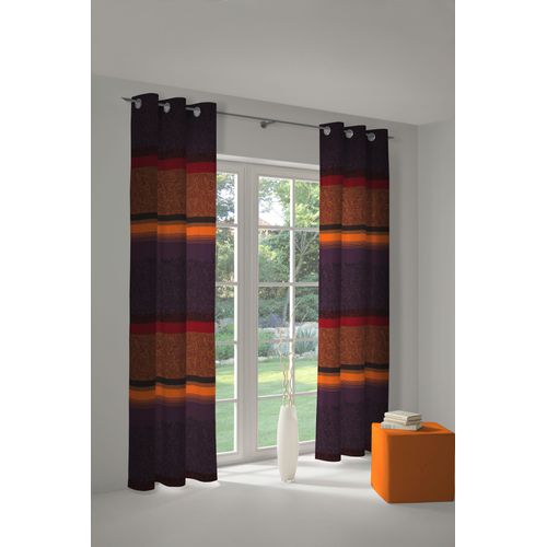 4004567224950 - Vorhang WIRTH Maribor Gr 1 lila Gardinen 145cm Ösen 132cm Baumwolle Polyester B132cm H145cm