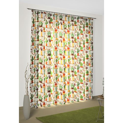 4004567254612 - Vorhang WIRTH Oakham Gardinen Gr 150 cm Kräuselband 130 cm orange (terrakotta natur) Kräuselband Gardine