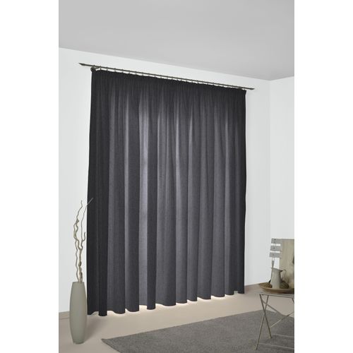 4004567343118 - Vorhang WIRTH Torbole Gr 1 schwarz B65cm H125cm Jacquard Baumwolle Polyester Gardinen