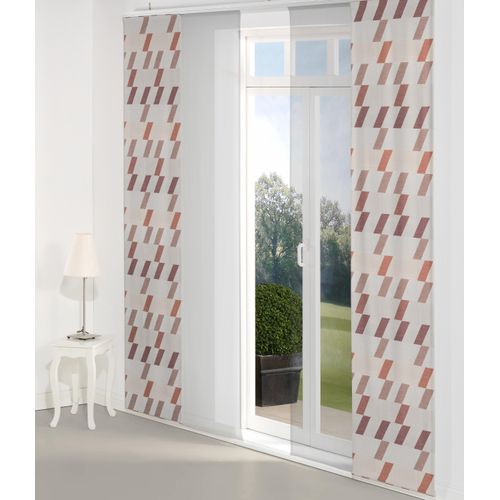 4004567214289 - Schiebegardine WIRTH Bray Gr 1 orange (terrakotta) B60cm H145cm Jacquard Baumwolle Polyester Gardinen 4004567214289 - Schiebegardine WIRTH Bray Gr 1 orange (terrakotta) B60cm H145cm Jacquard Baumwolle Polyester Gardinen