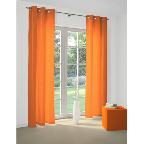 4004567152260 - Vorhang WIRTH Felsted Gr 1 orange Gardinen 150cm Ösen 132cm Polyester B132cm H150cm