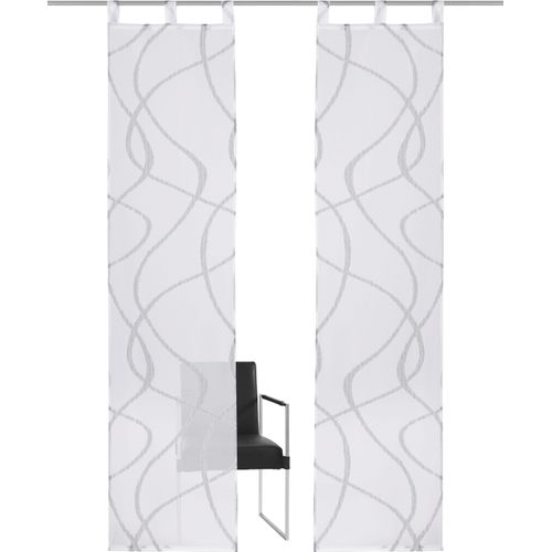 6920192967797 - Schiebegardine MY HOME Bene Gr 1 grau B57cm H145cm Polyester Polyester Gardinen Inkl Beschwerungsstange transparent glatt gemustert