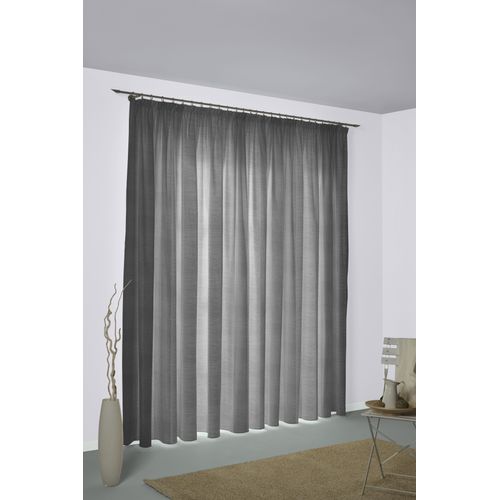 4004567511814 - Vorhang WIRTH Niederau Gr 1 grau B132cm H145cm Jacquard Polyacryl Polyester Gardinen