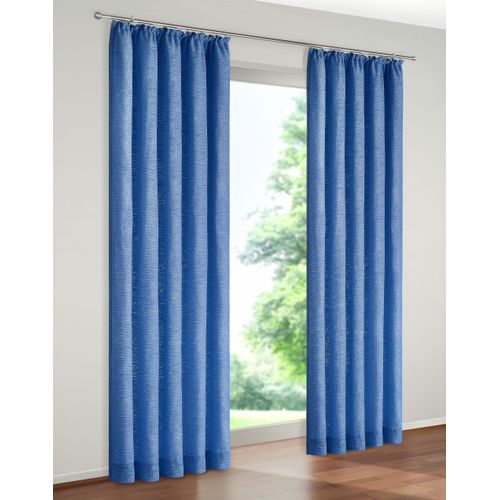 4004567028824 - Vorhang WIRTH Trondheim 234 g m² Gr 8 blau (royalblau) Gardinen 160cm Kräuselband 172cm Polyacryl B172cm H160cm
