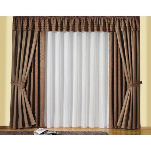 4004567006587 - Gardine WIRTH Lena Gardinen Gr 175 cm Faltenband 450 cm weiß Gardinenstore Badezimmergardinen Gardine Store