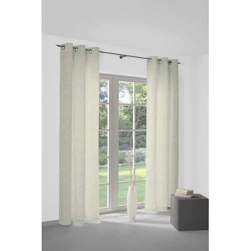 4004567526146 - Vorhang WIRTH Telfort Gr 1 grau B132cm H145cm Jacquard Baumwolle Polyester Gardinen