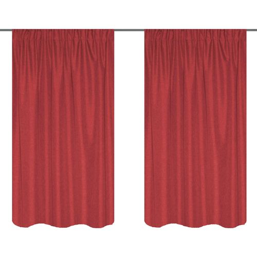 4056751476843 - Vorhang HOME BASICS MAITE Gardinen Gr 145cm Multifunktionsband 135cm rot (bordeaux)