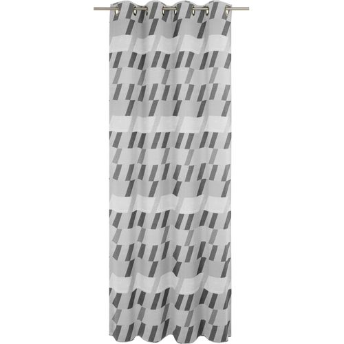 4004567227708 - Vorhang WIRTH Bray Gr 1 grau (dunkelgrau) Gardinen 145cm Ösen 132cm Baumwolle Polyester B132cm H145cm