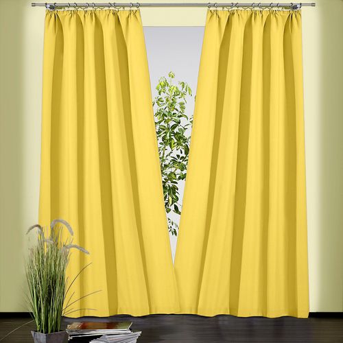 4005385822205 - Vorhang WECKBRODT Sento Gardinen Gr 150 cm Kräuselband 135 cm gelb Kräuselband Gardine Gardine blickdicht Baumwolle matte Struktur unifarben 4005385822205 - Vorhang WECKBRODT Sento Gardinen Gr 150 cm Kräuselband 135 cm gelb Kräuselband Gardine Gardine blickdicht Baumwolle matte Struktur unifarben