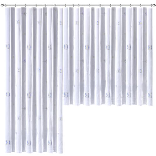 4005385820386 - Gardine WECKBRODT Laura Gardinen Gr 125 cm Smokband 250 cm blau (blau naturfarben) Gardinenstore Smokband Gardine Store halbtransparent Voile bedruckt Bleibandabschluss