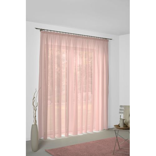 4004567221928 - Vorhang WIRTH Sunday Gardinen Gr 145 cm Kräuselband 142 cm rosa Kräuselband Gardine