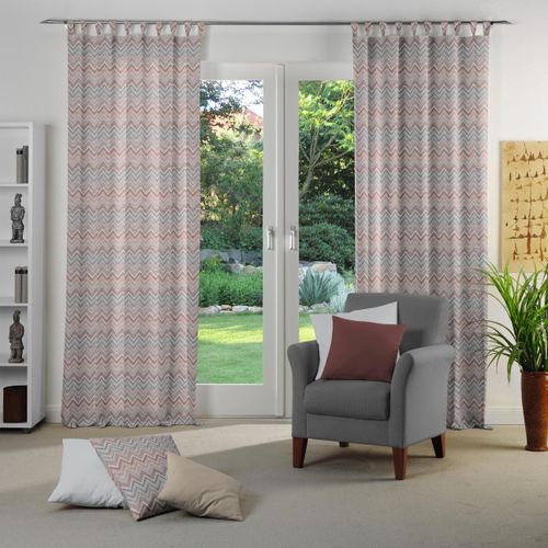 4004567230968 - Vorhang WIRTH Benewitz Gardinen Gr 125 cm Schlaufen 65 cm orange (apricot) Schlaufen Gardine