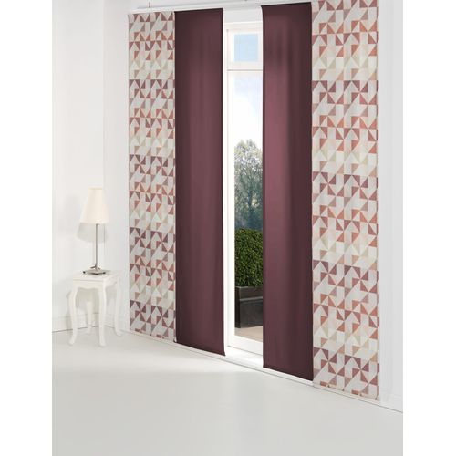 4004567213961 - Schiebegardine WIRTH Berlare Gr 1 orange (terrakotta) B60cm H145cm Jacquard Baumwolle Polyester Gardinen Inkl Montagezubehör