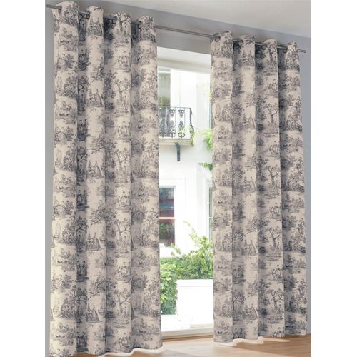 6943755987384 - Vorhang HEINE HOME Gr 3 grau (weiß grau) B140cm H225cm Polyester Leinen Gardinen 6943755987384 - Vorhang HEINE HOME Gr 3 grau (weiß grau) B140cm H225cm Polyester Leinen Gardinen