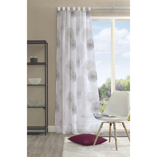 4056751473224 - Vorhang HOME WOHNIDEEN RAWLINS Gr 2 grau B140 H175 Voile Polyester Gardinen