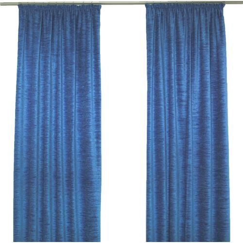 4004567132507 - Vorhang WIRTH B-Holmsund Gr 1 blau (royalblau) B132cm H145cm Chenille Polyacryl Gardinen