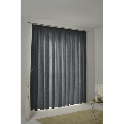 4004567110604 - Vorhang WIRTH Toco-Ranke Gardinen Gr 145 cm Kräuselband 132 cm grau (anthrazit) Kräuselband Gardine