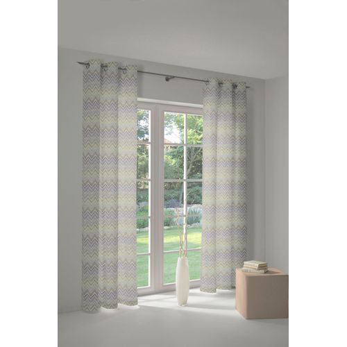 4004567230869 - Vorhang WIRTH Benewitz Gr 1 grün (lindgrün) Gardinen 145cm Ösen 132cm Baumwolle Polyester B132cm H145cm