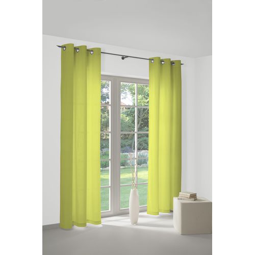 4004567092467 - Vorhang WIRTH NEUFAHRN Gr 1 grün (limone) Gardinen 145cm Ösen 135cm Polyacryl Polyester B135cm H145cm