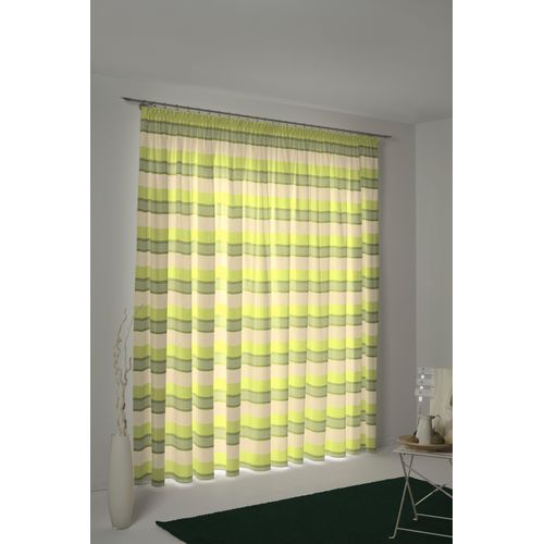 4004567064228 - Vorhang WIRTH Menorca Gardinen Gr 145 cm Kräuselband 135 cm grün Kräuselband Gardine