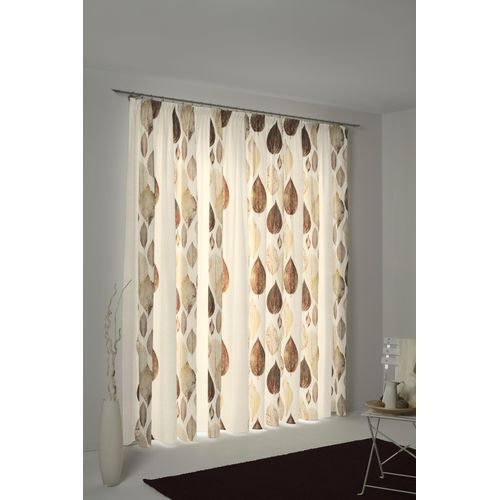 4004567123260 - Vorhang WIRTH Marek Gardinen Gr 150 cm Kräuselband 145 cm braun Kräuselband Gardine