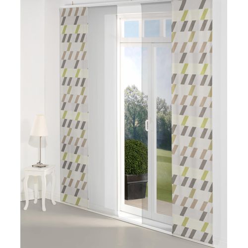 4004567214203 - Schiebegardine WIRTH Bray Gr 1 grün B60cm H145cm Jacquard Baumwolle Polyester Gardinen