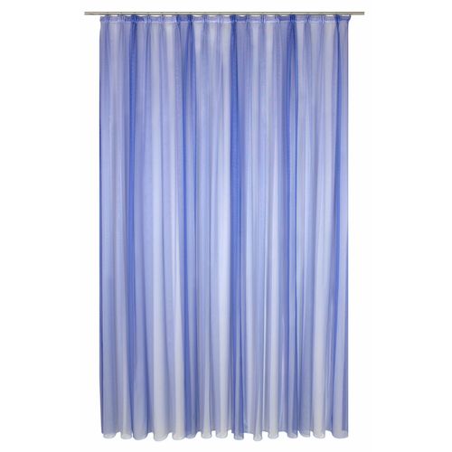 4004567148720 - Gardine WIRTH Eloise Gardinen Gr 120 cm Faltenband 300 cm blau Fertiggardine Fertigstore Gardine Gardinenstore Langstore Schlafzimmergardinen Store