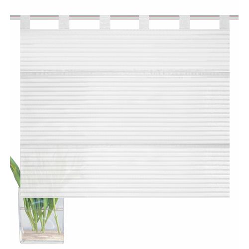 4056751256841 - Magnetrollo HOME WOHNIDEEN TURIN Gr 1 weiß (wollweiß) B45 H130 Obermaterial 100% Polyester Raffrollos