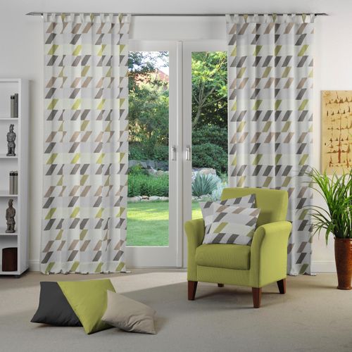 4004567226572 - Vorhang WIRTH Bray Gr 1 grün B132cm H145cm Jacquard Baumwolle Polyester Gardinen 4004567226572 - Vorhang WIRTH Bray Gr 1 grün B132cm H145cm Jacquard Baumwolle Polyester Gardinen