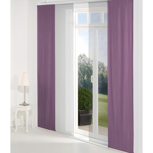 4004567173654 - Schiebegardine WIRTH LANGWASSER Gardinen Gr 145 cm Klettband 60 cm lila Schiebegardinen blickdicht Gardine inkl Beschwerungsstange