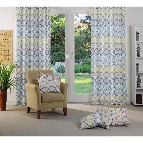 4004567225902 - Vorhang WIRTH Zirbello Gardinen Gr 145 cm Kräuselband 132 cm blau Kräuselband Gardine