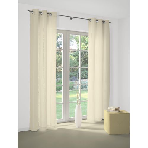 4004567151812 - Vorhang WIRTH Felsted Gr 1 beige (creme) Gardinen 150cm Ösen 132cm Polyester B132cm H150cm