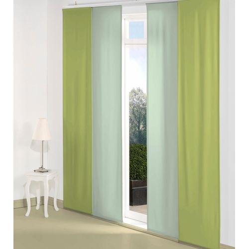 4004567218003 - Schiebegardine WIRTH Newbury Gr 1 grün (mint) B57cm H145cm Jacquard Baumwolle Polyester Gardinen Ohne Befestigungszubehör Breite 57 cm