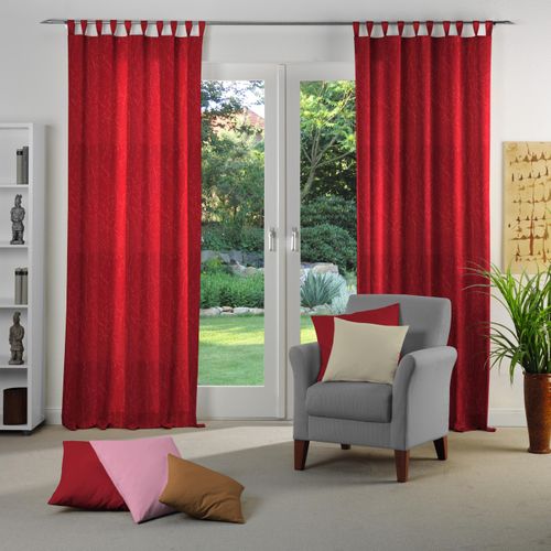 4004567111151 - Vorhang WIRTH Lahnstein Gr 1 rot Gardinen 145cm Schlaufen 132cm Polyester B132cm H145cm 4004567111151 - Vorhang WIRTH Lahnstein Gr 1 rot Gardinen 145cm Schlaufen 132cm Polyester B132cm H145cm
