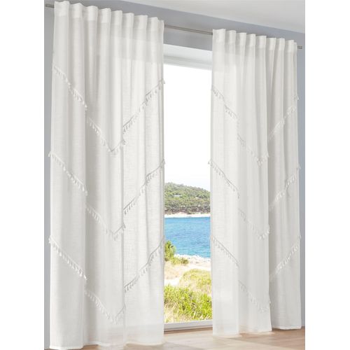 6941446673363 - Gardine HEINE HOME Gr 4 weiß B130cm H245cm Polyester Gardinen