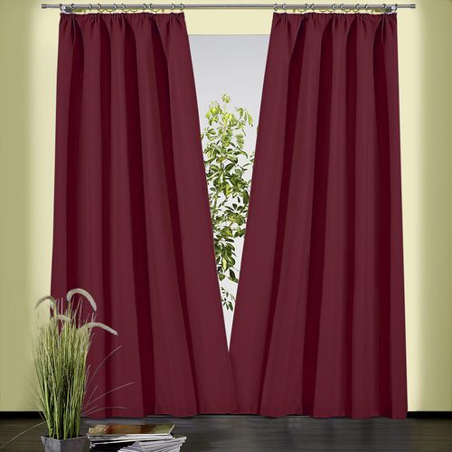 4005385822021 - Vorhang WECKBRODT Sento Gardinen Gr 150 cm Kräuselband 135 cm rot (bordeaux) Kräuselband Gardine Gardine blickdicht Baumwolle matte Struktur unifarben 4005385822021 - Vorhang WECKBRODT Sento Gardinen Gr 150 cm Kräuselband 135 cm rot (bordeaux) Kräuselband Gardine Gardine blickdicht Baumwolle matte Struktur unifarben