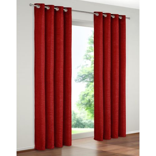 4004567114053 - Vorhang WIRTH Holmsund 288g qm Gr 1 rot B132cm H145cm Chenille Polyacryl Gardinen