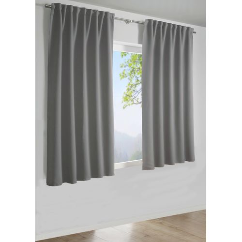4040976251835 - Gardine SEHLBACH Schal Dimout Uni Gr 1 grau B140cm H175cm Polyester Gardinen mit Gardinenband und verdeckten Schlaufen 4040976251835 - Gardine SEHLBACH Schal Dimout Uni Gr 1 grau B140cm H175cm Polyester Gardinen mit Gardinenband und verdeckten Schlaufen