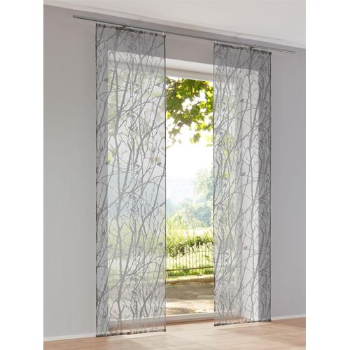 6936782328794 - Schiebegardine HEINE HOME Gr 1 grau B57cm H145cm Viskose Polyester Gardinen