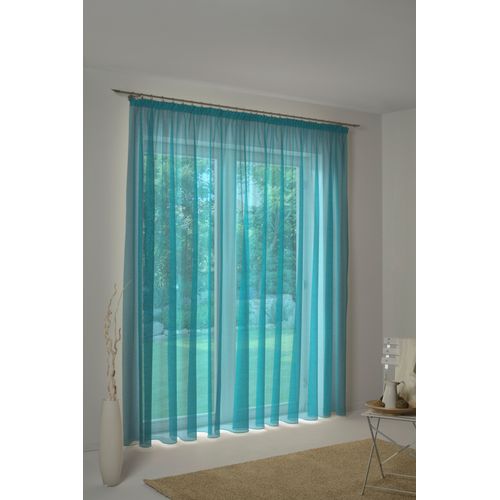 4004567154653 - Vorhang WIRTH LORCA Gr 1 blau (türkis) B132cm H150cm Obermaterial 66% Polyester 34% Baumwolle Gardinen