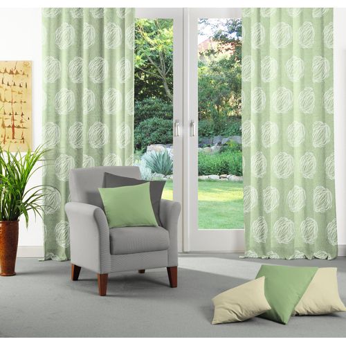 4004567120955 - Vorhang WIRTH Kingston Gardinen Gr 145 cm Kräuselband 135 cm grün Kräuselband Gardine