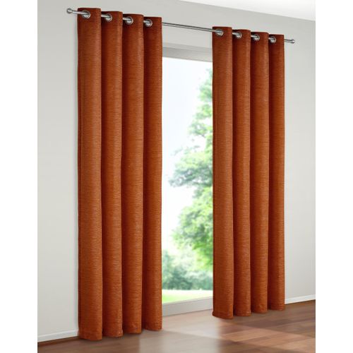 4004567124502 - Vorhang WIRTH Holmsund 288g qm Gr 8 rot (rotbraun) Gardinen 160cm Ösen 172cm Polyacryl B172cm H160cm