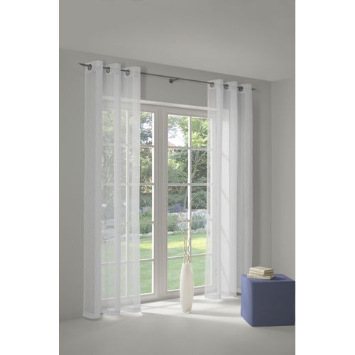 4004567065317 - Vorhang WIRTH Hanna Gr 1 weiß B140cm H145cm Voile Polyester Gardinen Fertiggardine Fertigstore Flauschvorhang Gardine Gardinenstore Langstore Ösenschal Übergardine Store 4004567065317 - Vorhang WIRTH Hanna Gr 1 weiß B140cm H145cm Voile Polyester Gardinen Fertiggardine Fertigstore Flauschvorhang Gardine Gardinenstore Langstore Ösenschal Übergardine Store