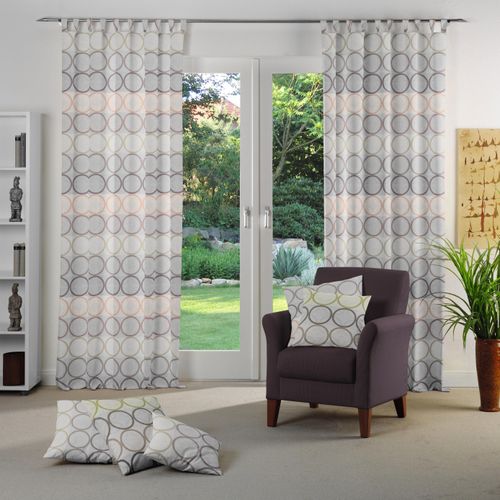 4004567225803 - Vorhang WIRTH Zirbello Gr 1 rosa (rosé) B132cm H145cm Jacquard Baumwolle Polyester Gardinen